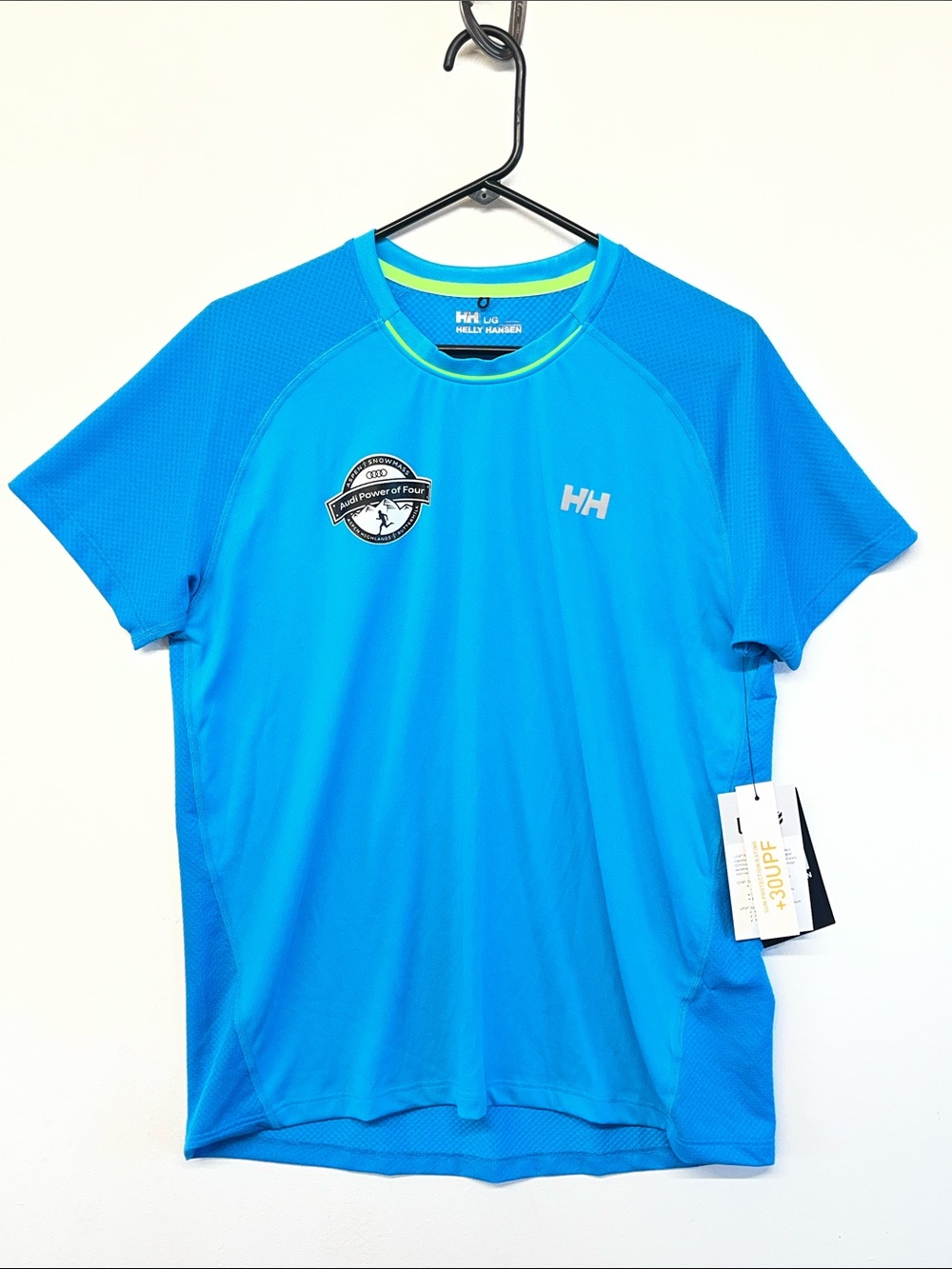 Helly Hansen Men’s Bright Blue Short Sleeve Pace Mesh Lifa Flow UPF Tee Sz L